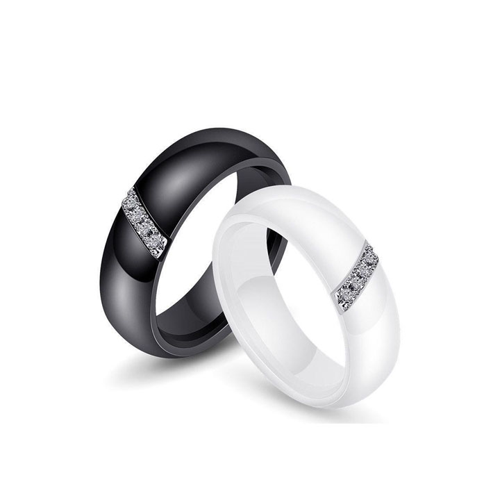 Round Ceramics Simple White Black - Image 2
